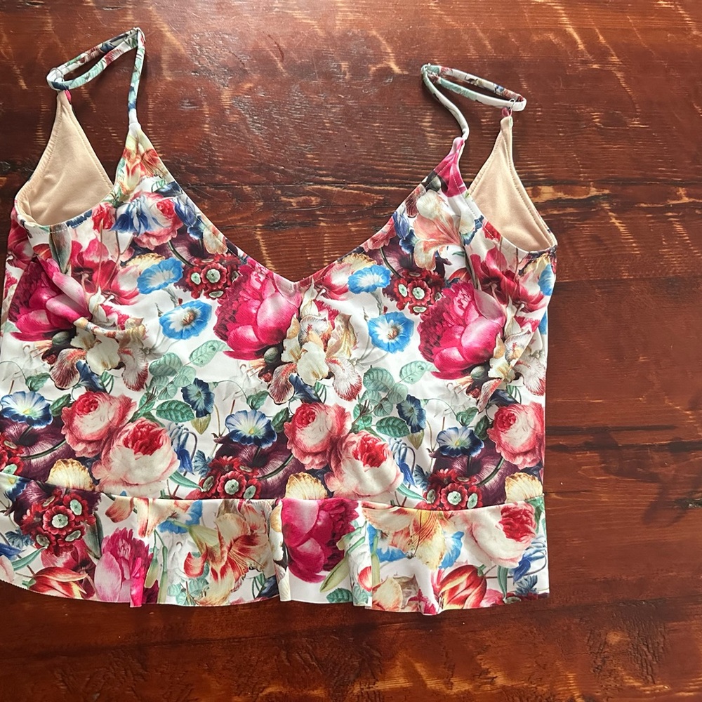 Kortni Jeane 2XL Vintage Floral Scoop Back Top